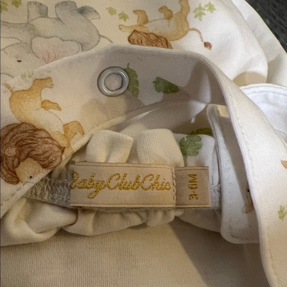 Baby Club Chic Safari Adventure Pima Cotton Bubble  Peru size 3-6M - Picture 4 of 5